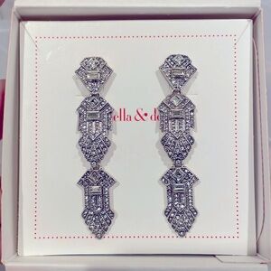Stella and Dot ADJUSTABLE dangle Art Deco earrings